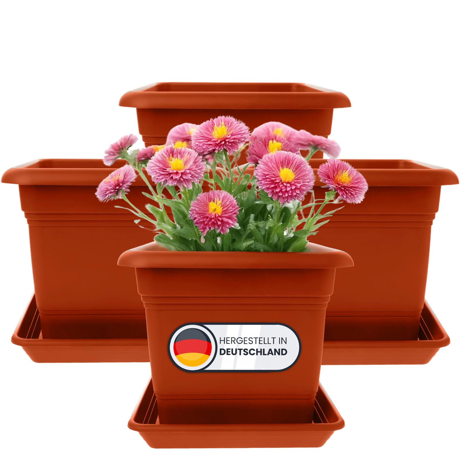 2friends Set di 4 vasi per piante, grandi esterni, 40 x 40 | FindTheDeal