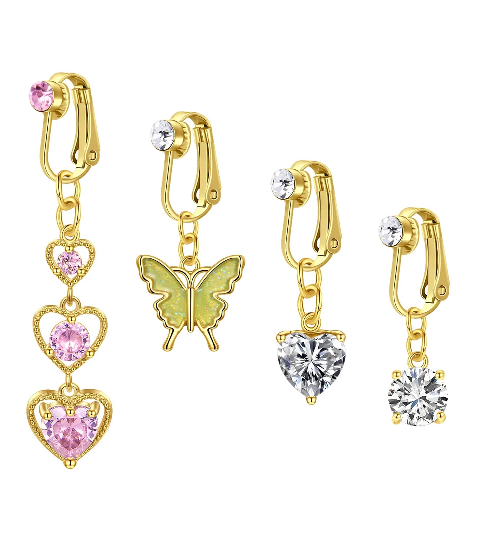 Clip Faux Piercing De Nombril - Chevillère Bijoux