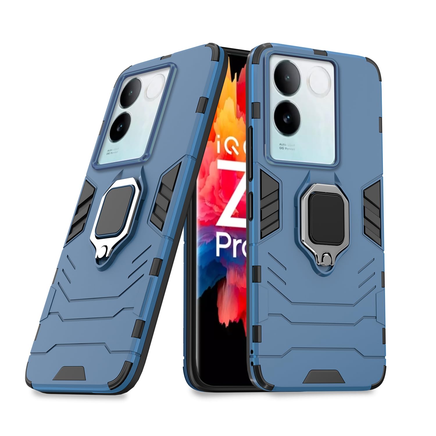 Pikkme iQOO Z7 Pro 5G Back Cover | D5 Tough Armor Bumper | 360 Protection Case | Ring Holder Stand Case for iQOO Z7 Pro 5G (Blue) (B0CL6DQFQD) Amazon Price History, Amazon Price Tracker