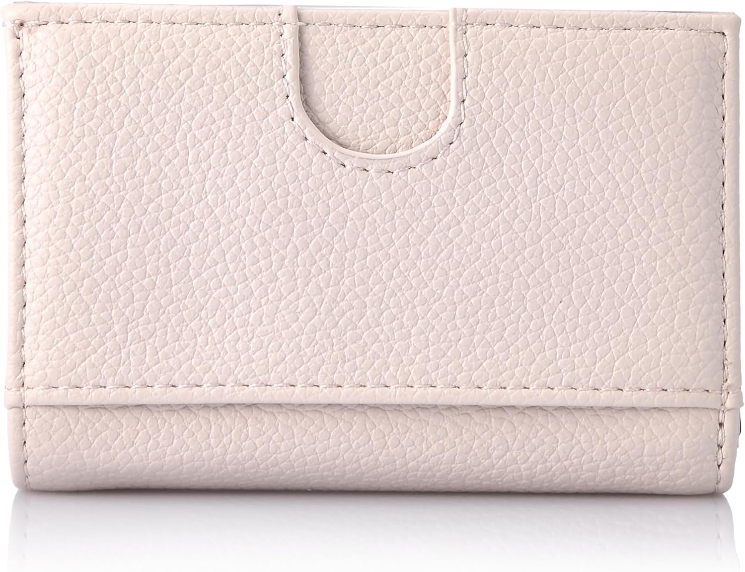 Women’s RFID Blocking Pop-Up Wallet, Slim Trifold PU Leather Card Holder with ID Window, Holds 9-10 Cards, Off White image 2