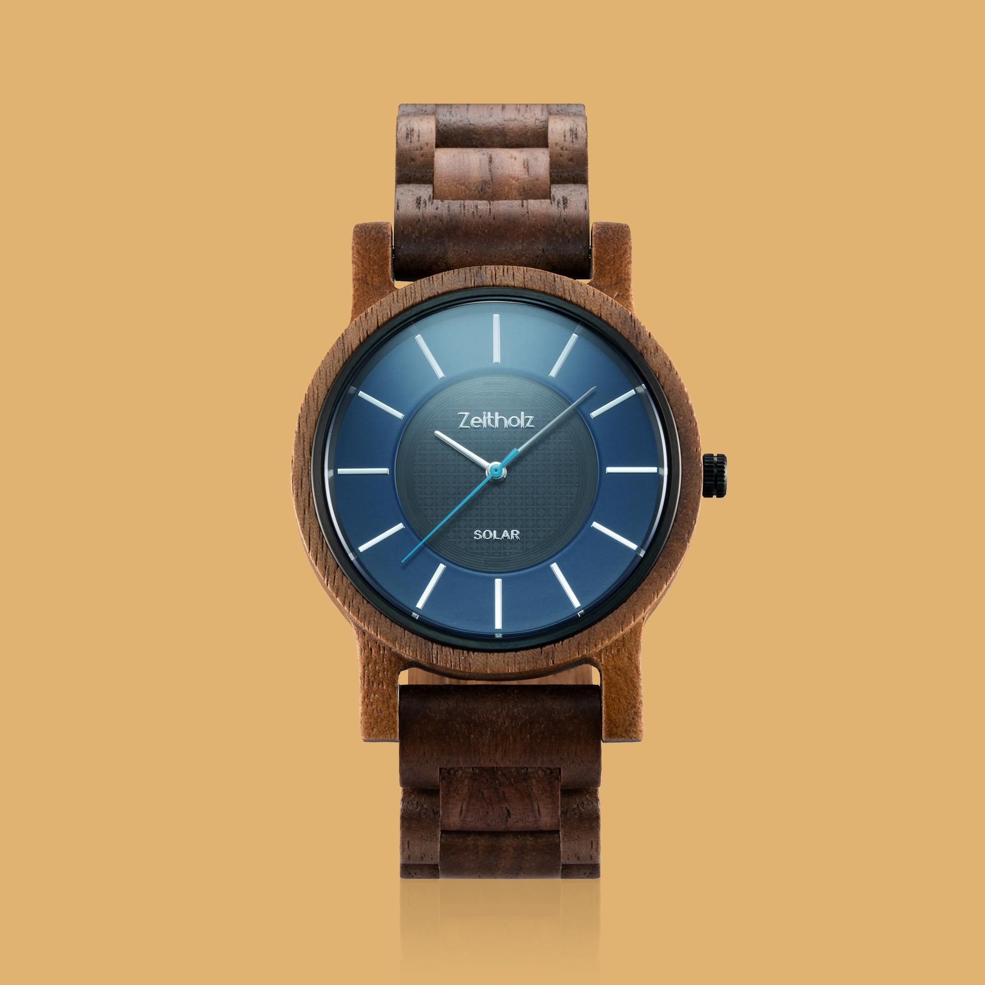 Amazon.co.jp: Zeitholz 木製腕時計 メンズ ソーラーウォッチ ギフト