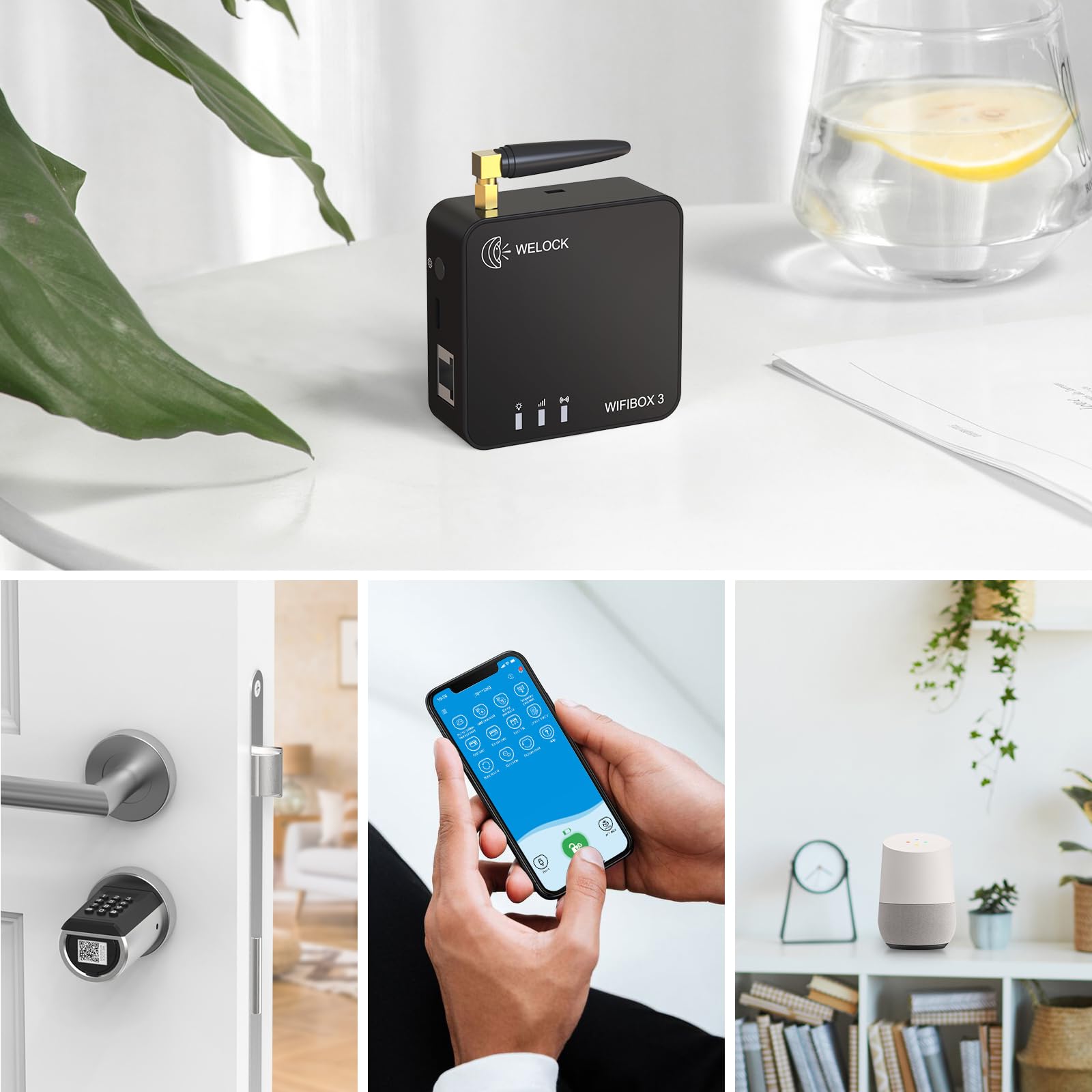WELOCK PCB41 Elektronisches Türschloss Haustür, Code Smartes Türschloss | IP65 Wasserdichtes Elektronisches Türschloss mit RFID-Karte und APP, Geeignet für Türen von 50-100mm Dicke