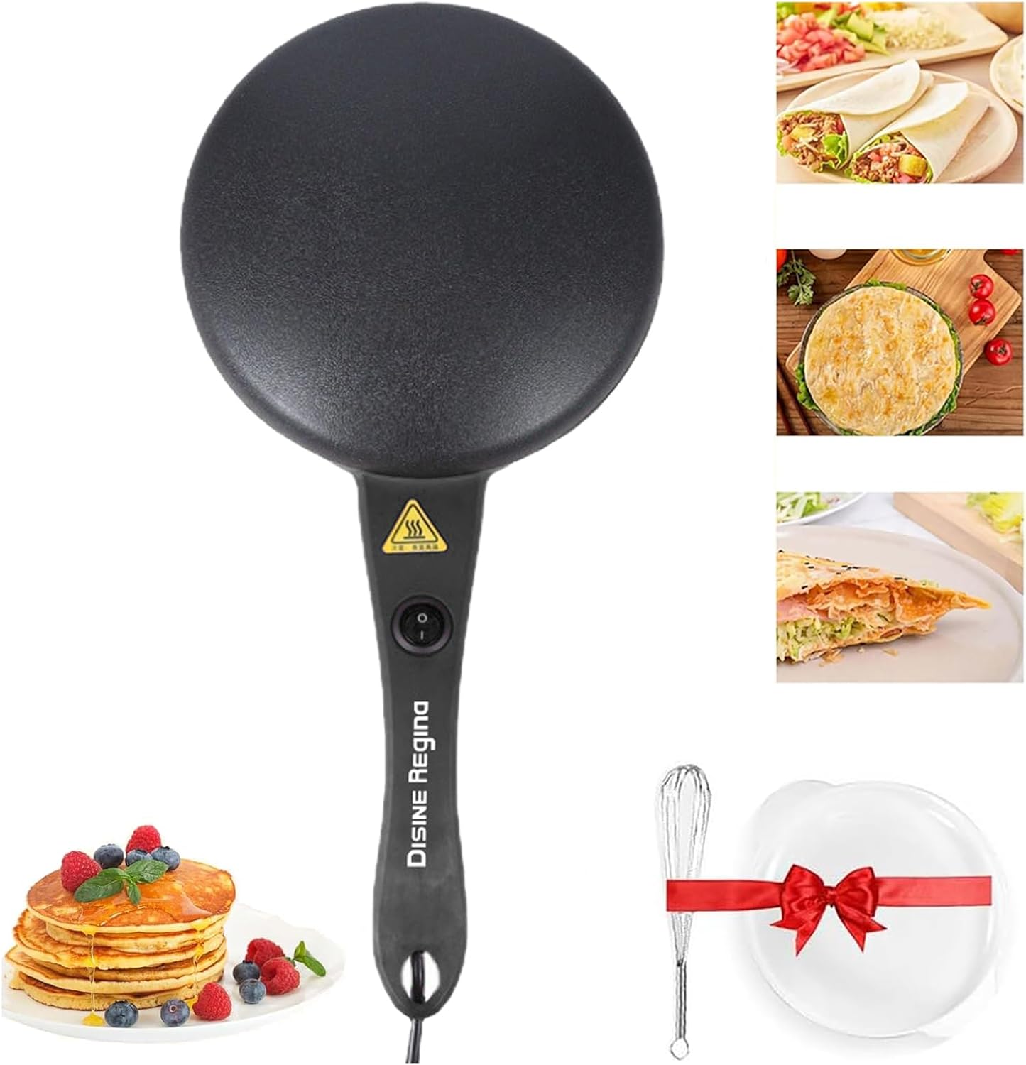 Instant Crepe Maker,Crepe Maker Nonstick,7in Electric Pancake Maker