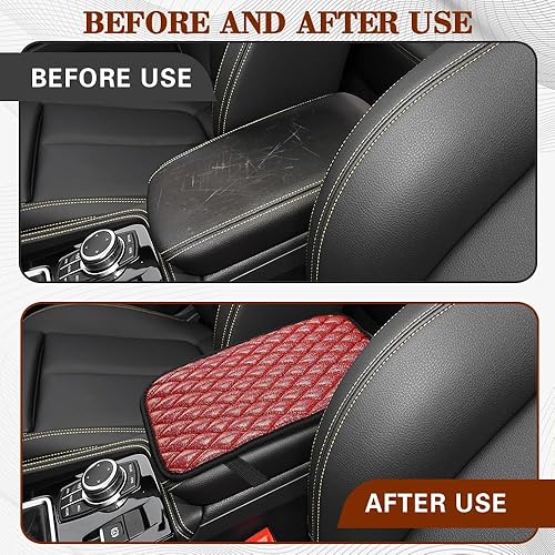 Miniatura 5 de Zufoty Funda para reposabrazos de automóvil, funda para caja de asiento de reposabrazos de automóvil, almohadilla de cojín de consola central de
