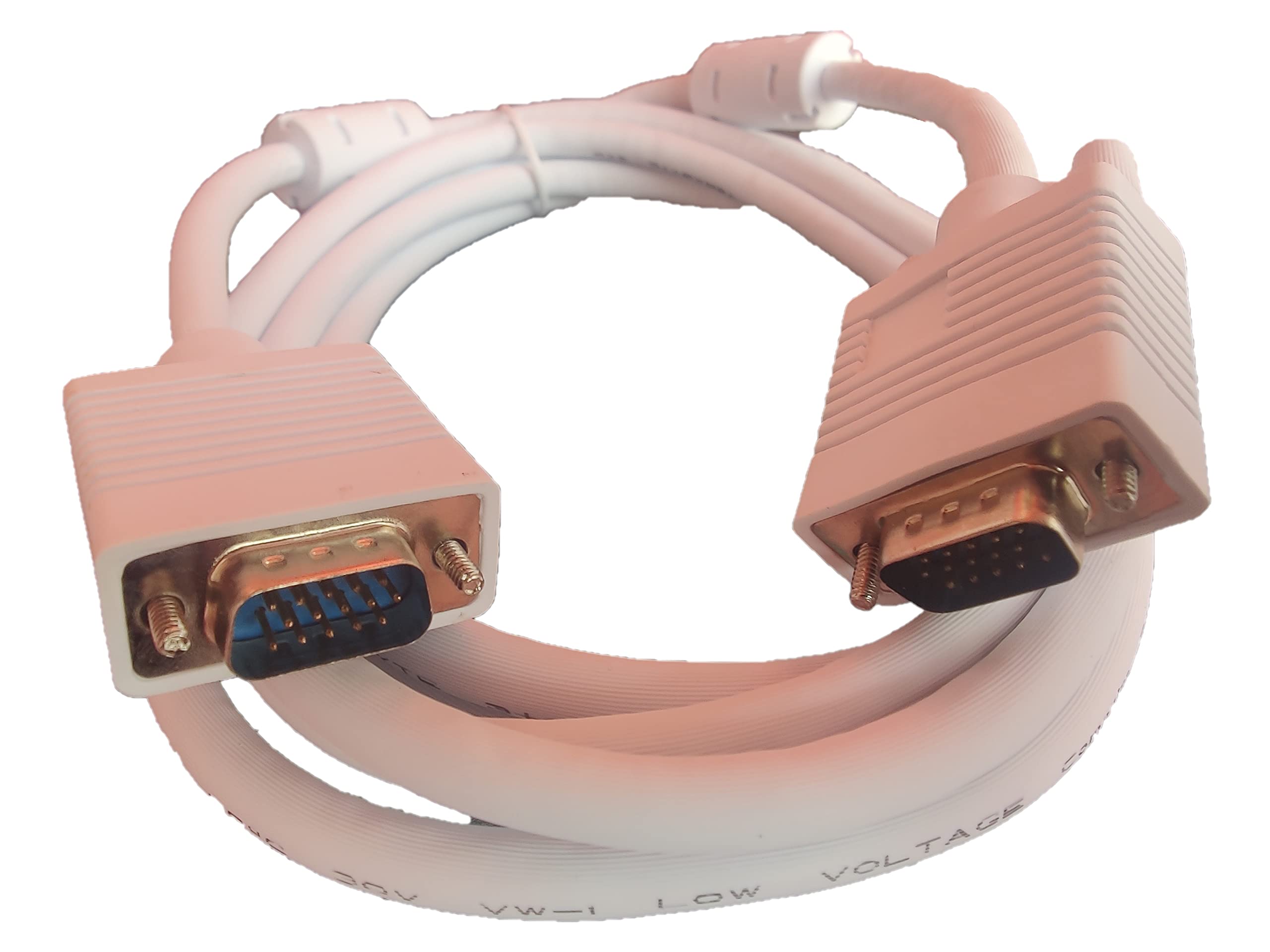 Anjo Full Copper VGA Cable 2.6 Meter/8.6 Feet, 15 Pin Male to Male, Support High Resolution HD Videos/PC/Monitor/Laptop/LCD/LED/Plasma/Projector/TFT and all VGA supported devices (White Colour). (B09J549N7N) Amazon Price History, Amazon Price Tracker