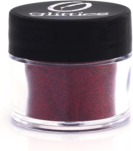 Glitties - Crimson - Cosmetic Grade Extra Fine (.006") Loose Glitter Powder Safe for Skin! Perfect for Makeup, Body Tattoos, Face, Hair, Lips, Soap, Lotion, Nail Art - (10 Gram Jar)