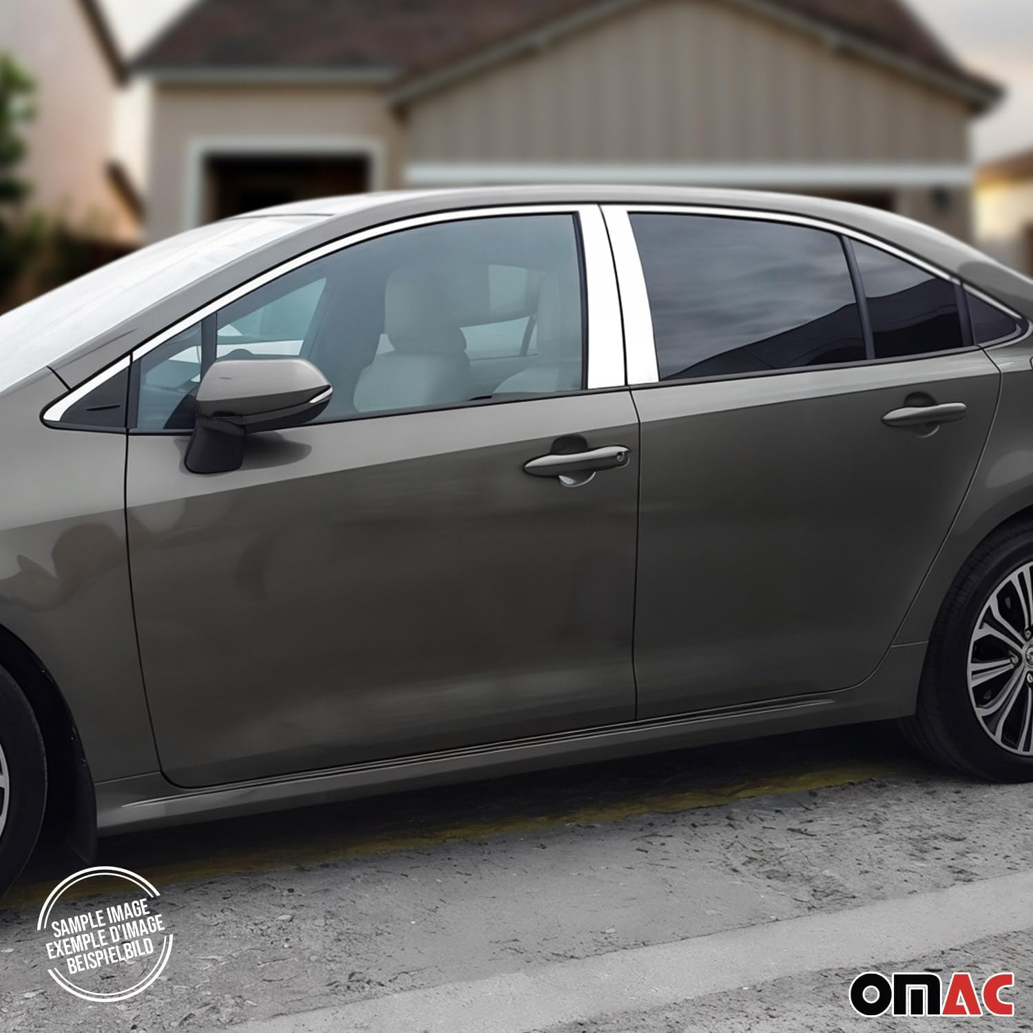 OMAC Window B Pillar Posts Door Trim for Hyundai Elantra 2021-2026 Stainless Steel 4X