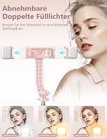 Pnitri Selfie Stick LED Kitöltőfénnyel 114cm Tripod Távirányítóval iPhone Huawei Xiaomi Rózsaszín 2