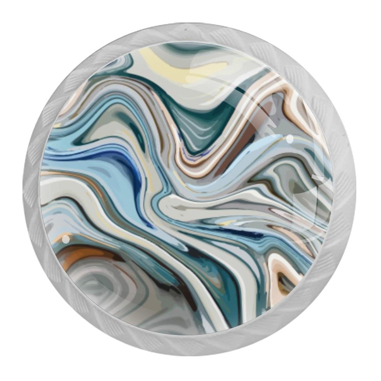 Tqmspg 4 Pieces Drawer Pulls Marble Prints Door Knobs Dresser Handles for Kitchen Wardrobe Cupboard Hardware Furniture