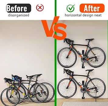 Bike Pedal Hanger Wall Mount,Heavy Duty Horizontal Bike Rack for Garage Wall,Vertical Bike Wall Hangers Bike Display Stand Space Saving(1 Pack)