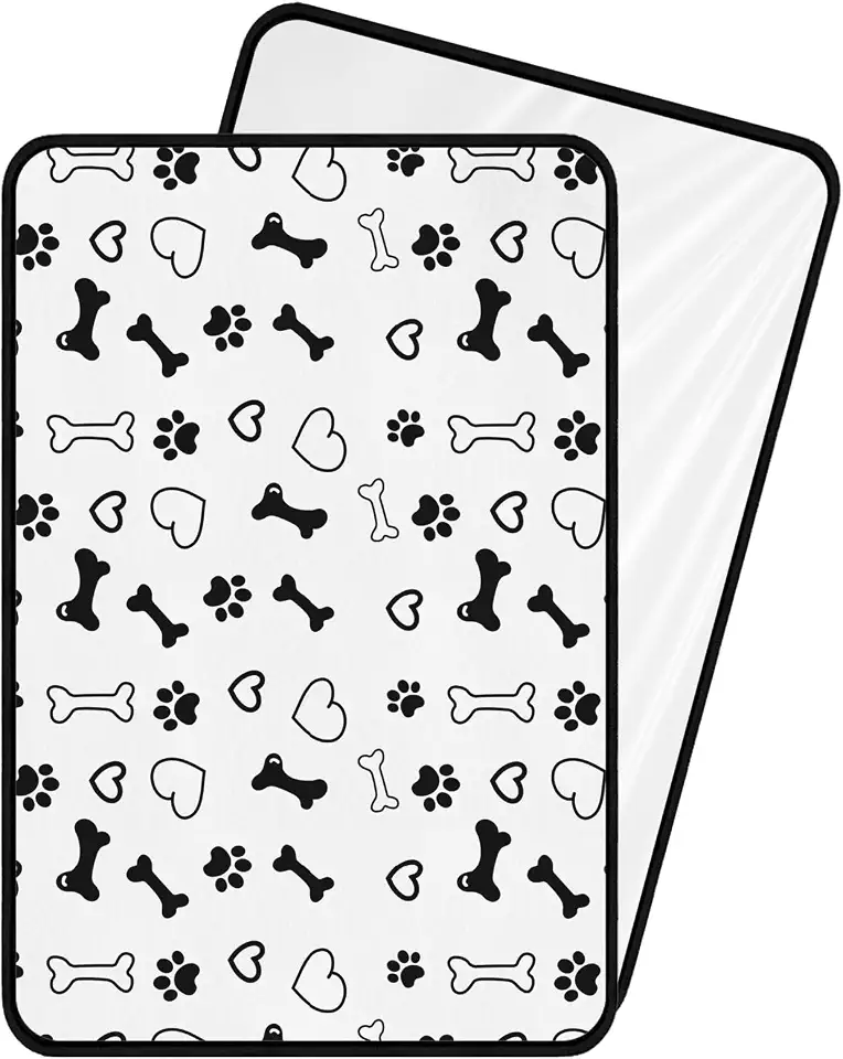 Tapete Higiênico Lavável para Cachorro YOLOPET | Reutilizável e Super Absorvente | Tamanhos P (60x50), M (80x60) e G (100x90) | Estampas Pet, Patinhas, Chevron e Branco (P (60x50 cm), Pet)