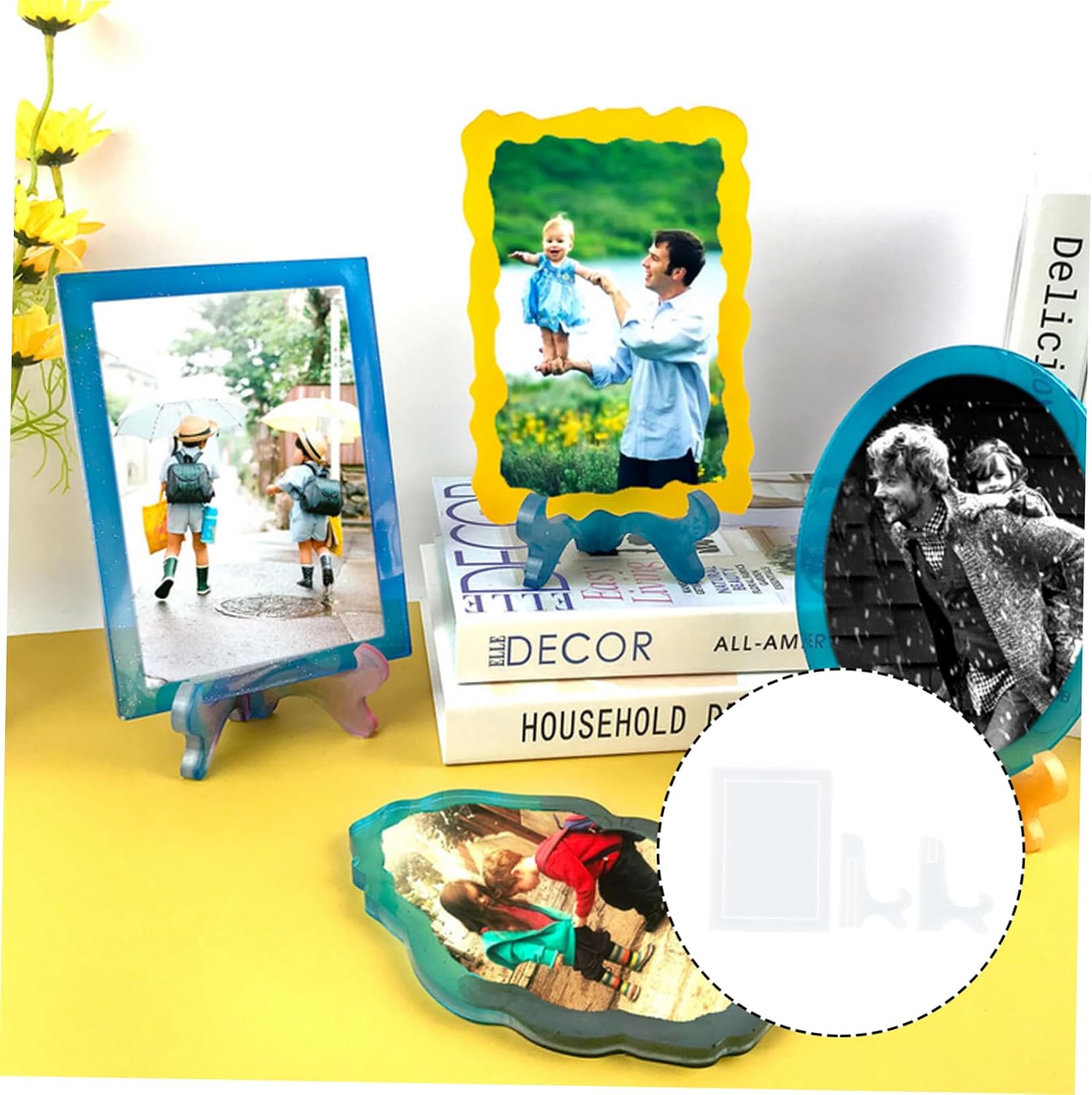 Lurrose 1set Silicone Photo Frame Mold for Creative Crafting Easy to Use Flexible Silicone Material for Custom Desktop Decorations for Boys and Girls and