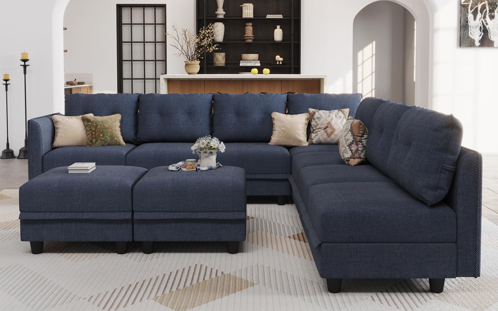 Amazon.com: LLappuil Modular Sectional Sofa with Reversible Chaise