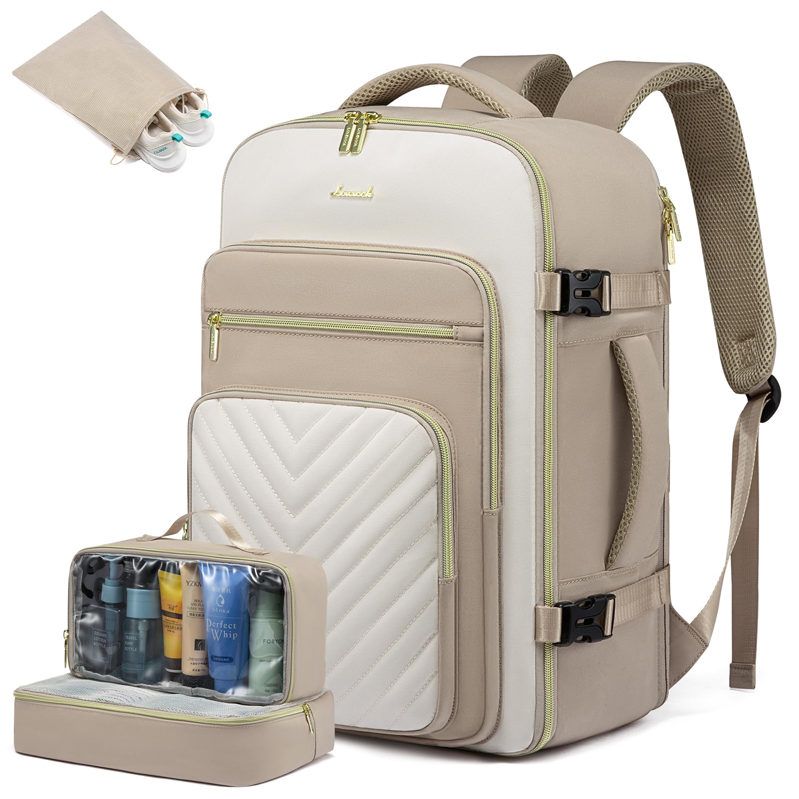 LOVEVOOK Large Travel Backpack for Women, Carry On Backpack Bag Flight Approved, 40L TSA Personal Item Travel Bag