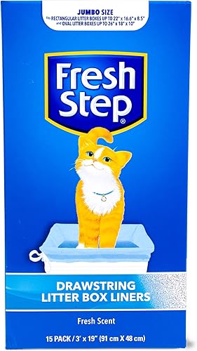 Vista 68 de Fresh Step Revestimientos grandes con cordón para caja de arena Forros resistentes para caja de arena para gatos perfumados y sin perfume