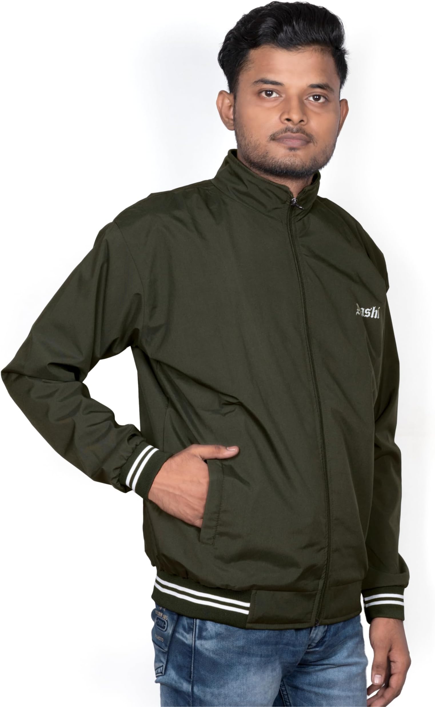 Bhoomi ImpexAashi Windcheater Jackets for Men Standard Length | Varsity Jacket | Outdoor Open Front Jacket Biker Jacket