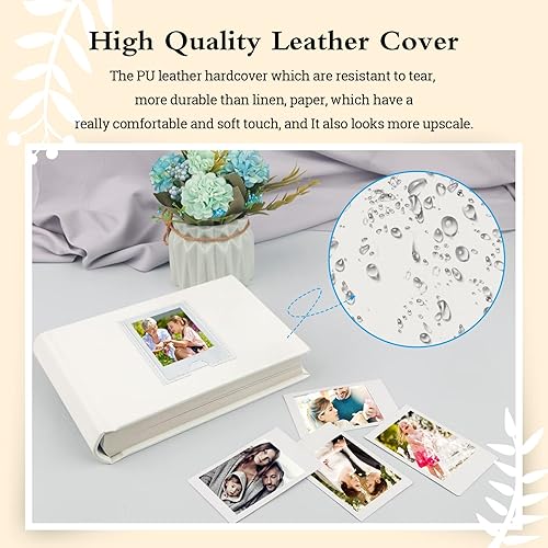 Miniatura 8 de Álbum de fotos hecho a mano con espacio de escritura para cámara Fujifilm Instax Mini, álbum de fotos de 2 x 3 pulgadas, álbum de fotos Polaroid