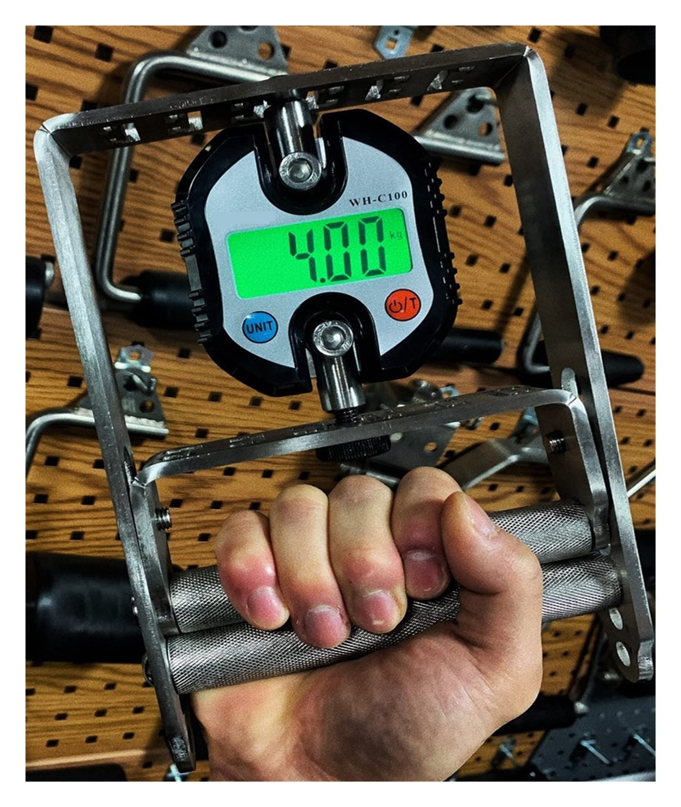 Medidor de resistencia a la agarre de la mano del dinamómetro digital de metal Medidor Automático de la mano de la mano Muñeca for la muñeca del dedo Desarrollador del músculo del dedo