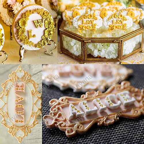 Miniatura 8 de Anyana Mini letras alfabeto coma exclamación marca molde de silicona molde de fondant para herramienta de pasta de goma, suministros de pasta de