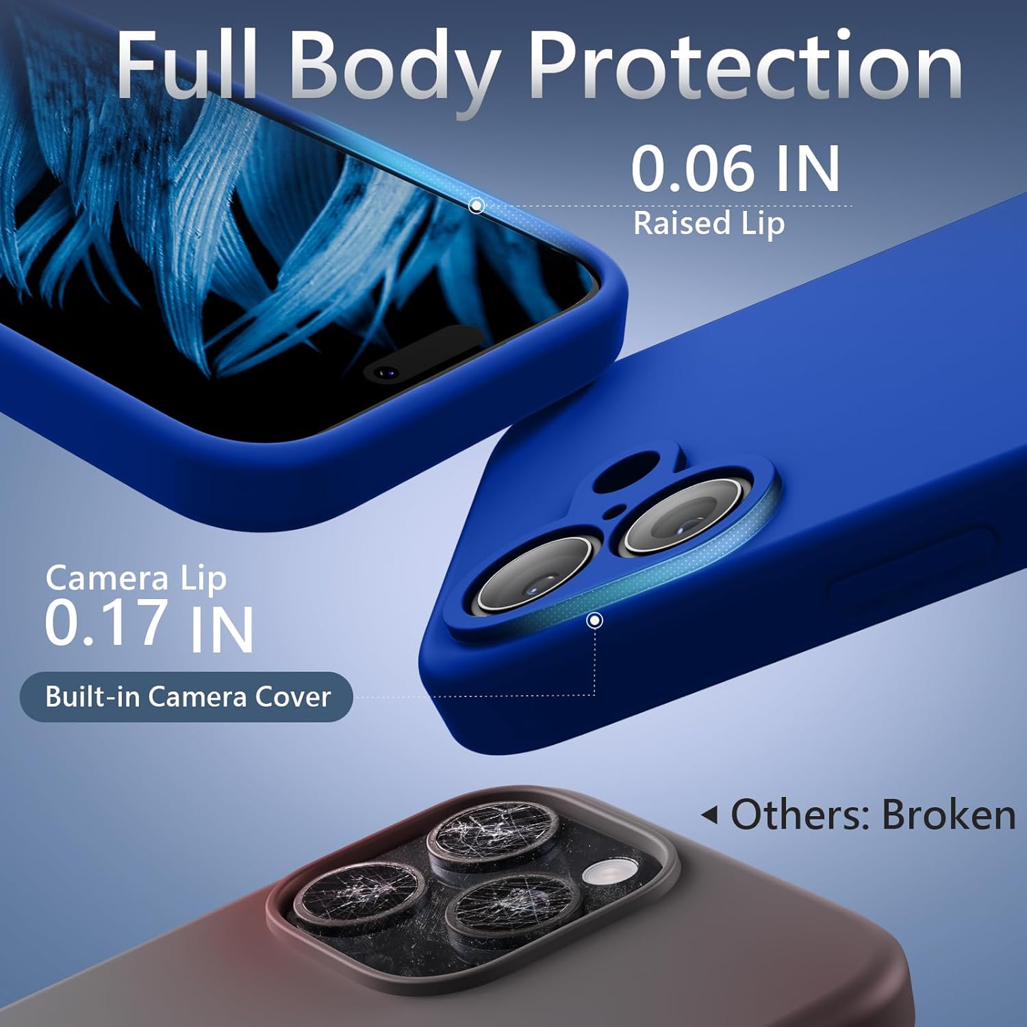 FireNova Magnetic for iPhone 17 Case, Compatible with MagSafe, [Integrated Silicone Camera Control Button] [Camera Protection] Anti-Scratch Microfiber Lining Phone Case, 6.3", Klein Blue - Image 7