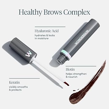 Wonderskin Dream Brow Eye Brow Gel Serum (Brunette) and Power'full Mascara for Length and Volume