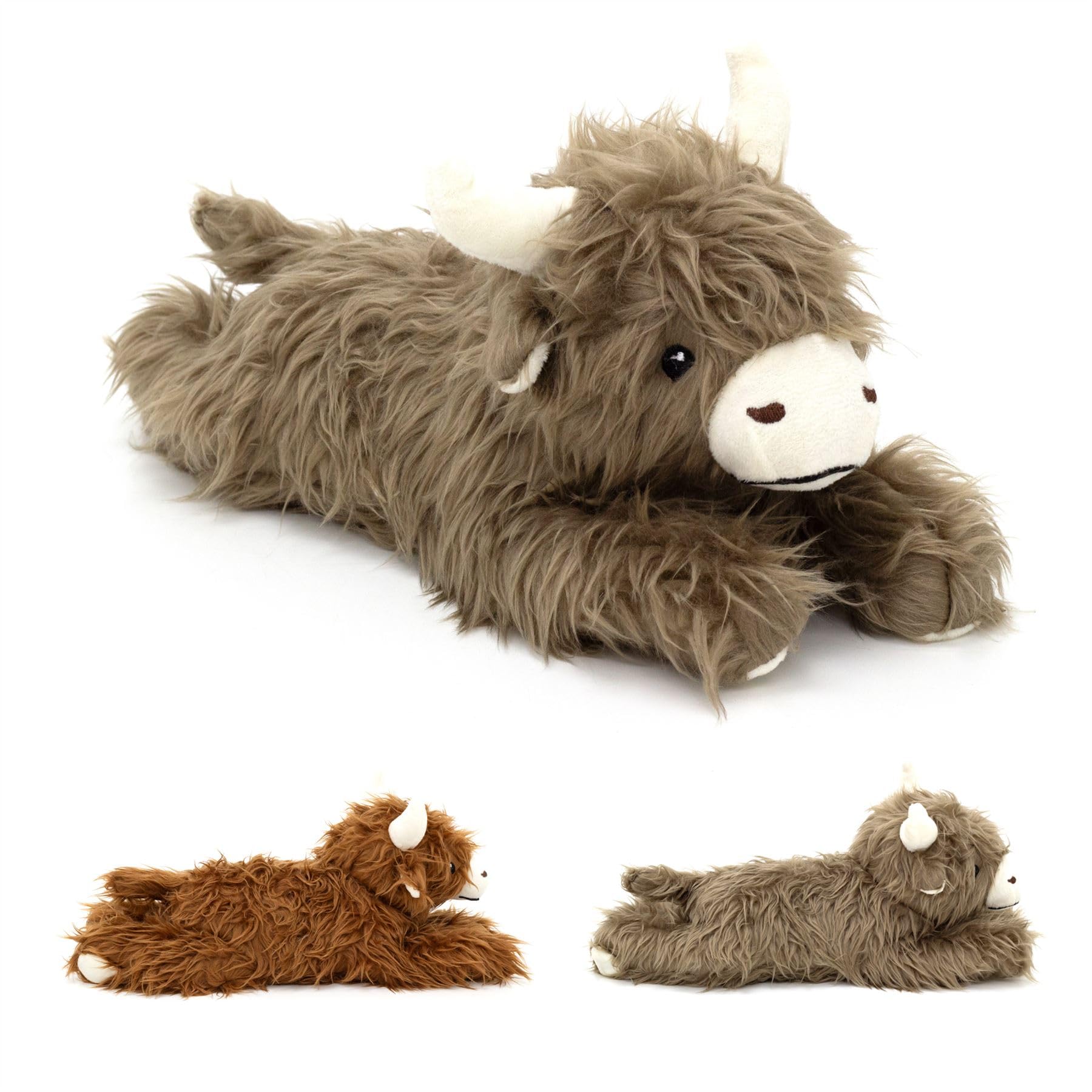 Carousel Home Colour Varies Highland Cow Doorstop | Fabric Animal Door Stopper With Shaggy Coat | Cute & Sturdy Cow-Shaped Door Stop 1.5Kg