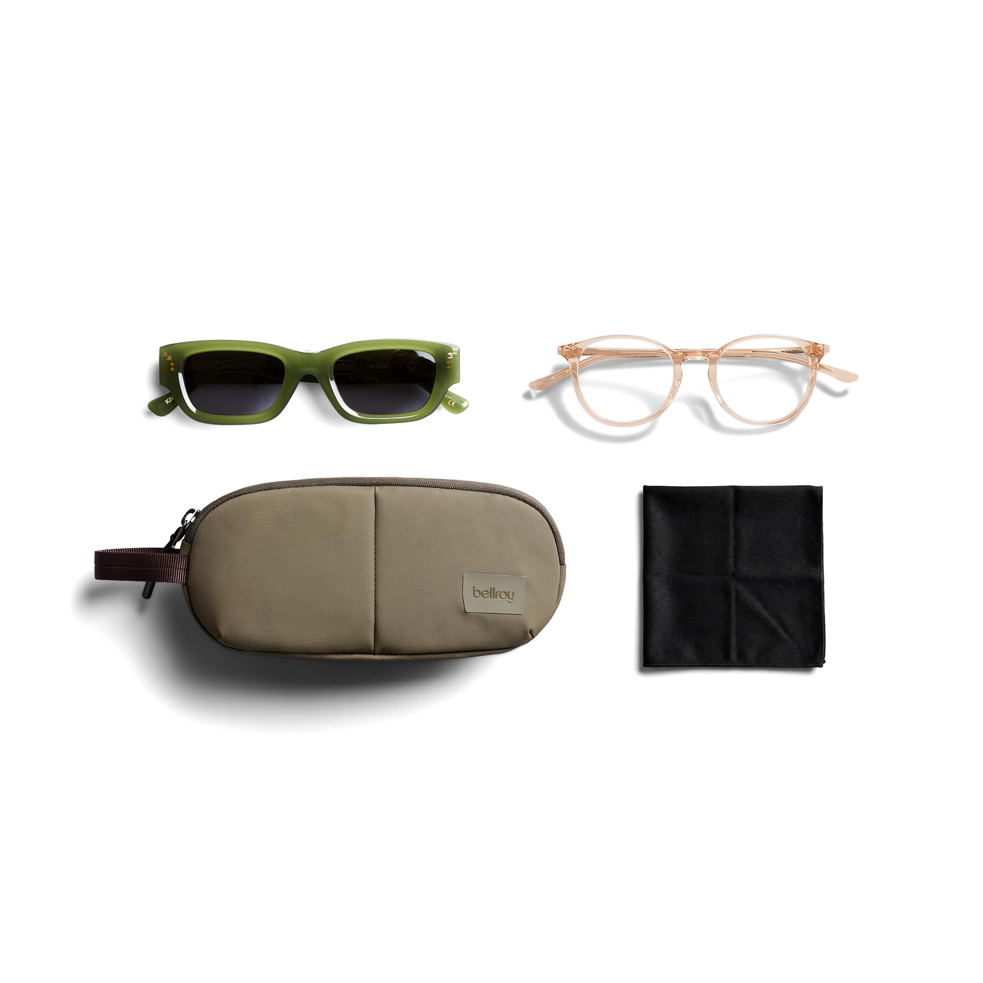 Bellroy Laneway Sunglasses Pocket, Funda Acolchada para Gafas - SeaKelp | Funda acolchada 0.65L para gafas con bolsillo interior y dos secciones