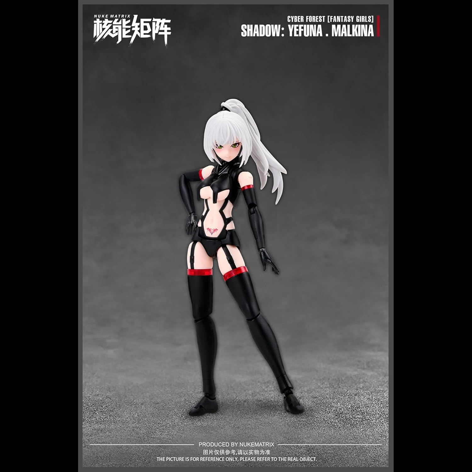 Nuke Matrix 1/12 Action Figures - Shadow Yefuna Malkina - 6'',Assembly Kit,Classic Character,Collectible,Age 15 and Above