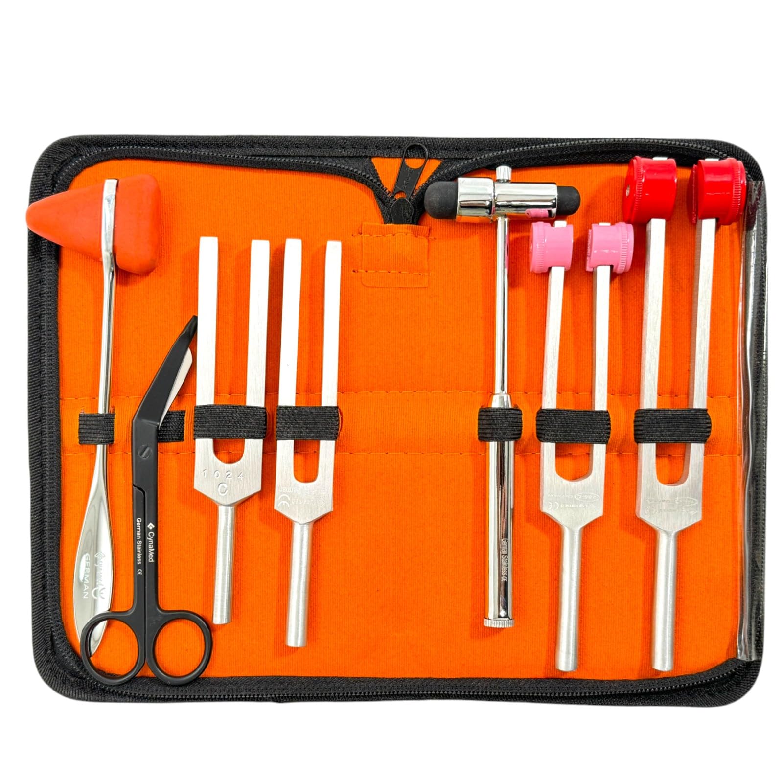 7pcs Student Diagnostics Kit with Taylor and Buck Reflex Hammers, 5.5