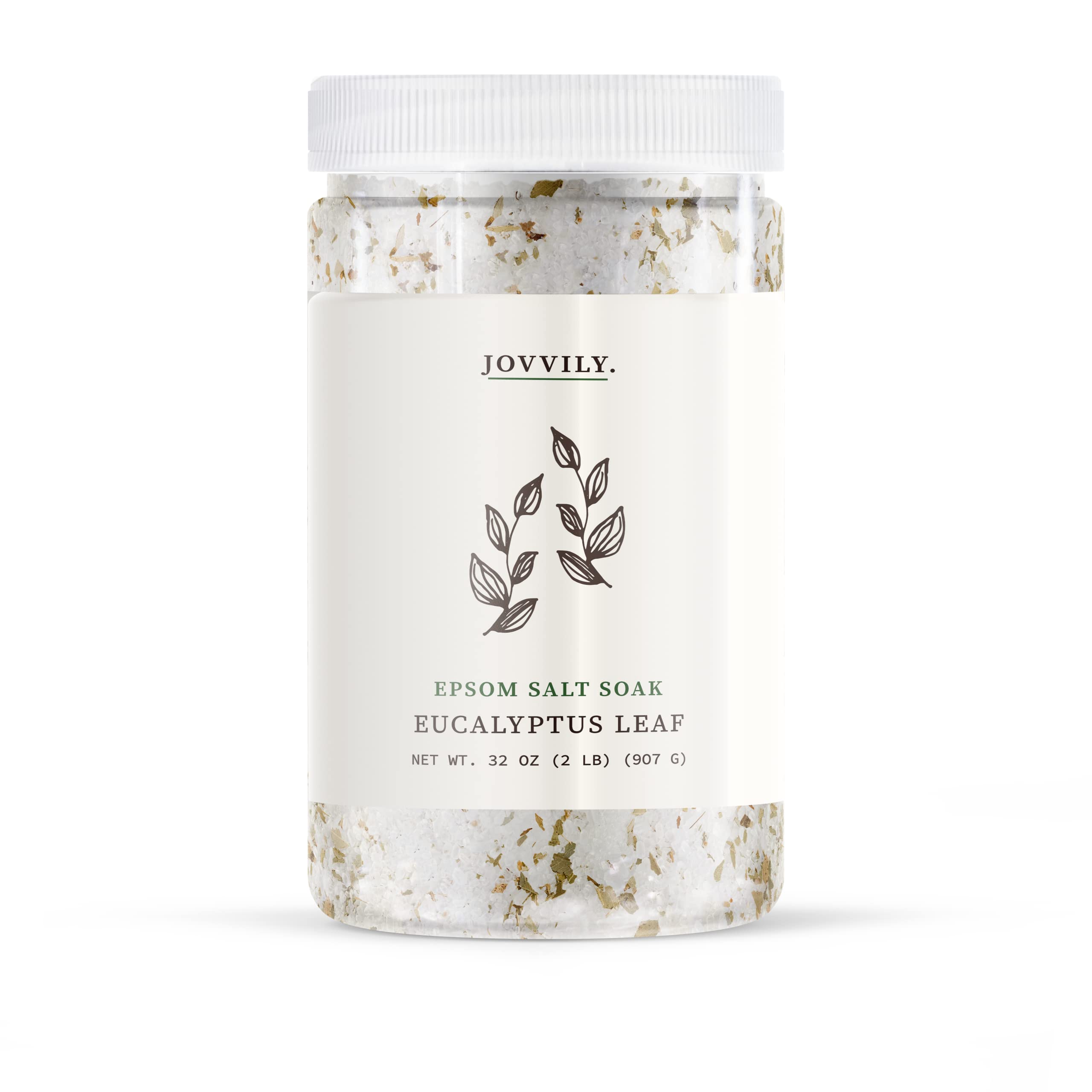 Epsom Salt with Eucalyptus Leaf & Eucalyptus Oil, Soaking Solution, Soothing Scent (2 Pounds)