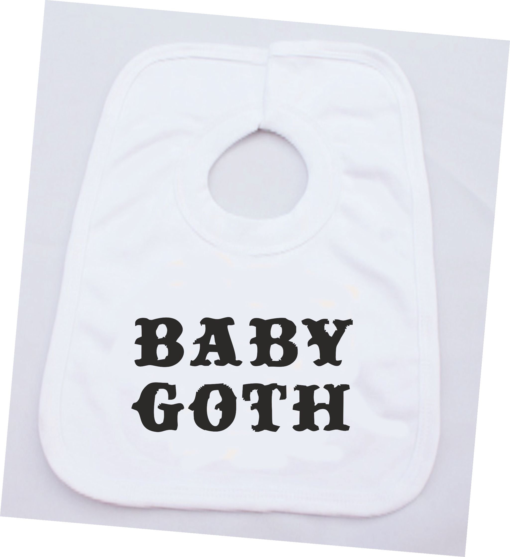 Magic Moments White Baby Goth Funny Gothic 100% Cotton Baby Vest Or Bib (One Size Bib)