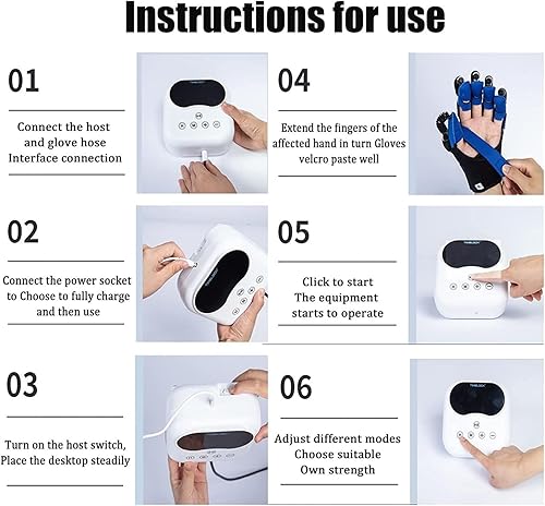 Miniatura 25 de Guantes de robot de rehabilitación Protector exoesqueleto entrenamiento manual para accidente cerebrovascular hemiplejia función de la mano