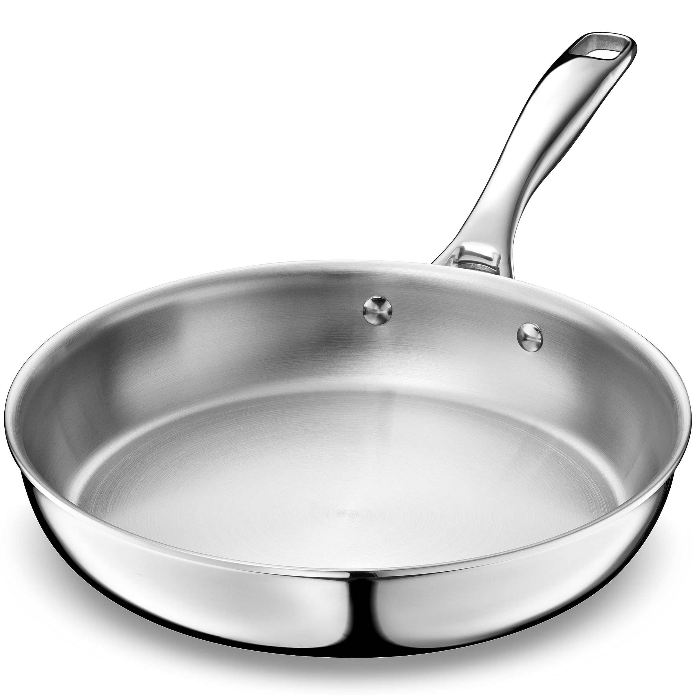 LEGEND COOKWARE 5-Ply Stainless Steel 12-Inch Frying Pan