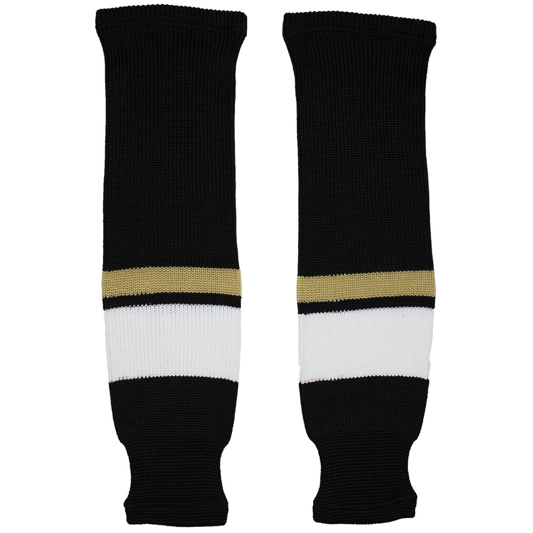 TronX Pittsburgh Knit Hockey Socks (24 Inch - Black)