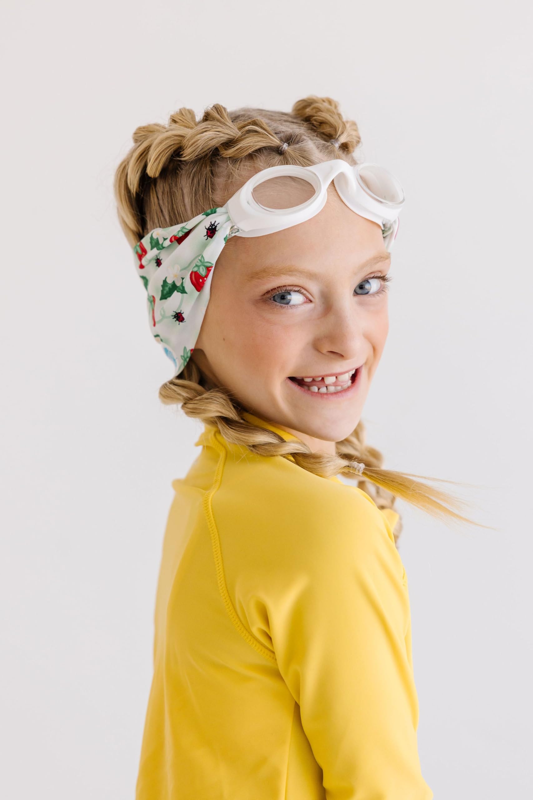 Splash Place Schwimmbrille mit Stoffband, Schwimmbrille für Erwachsene und Kinder, Rosa und Violett