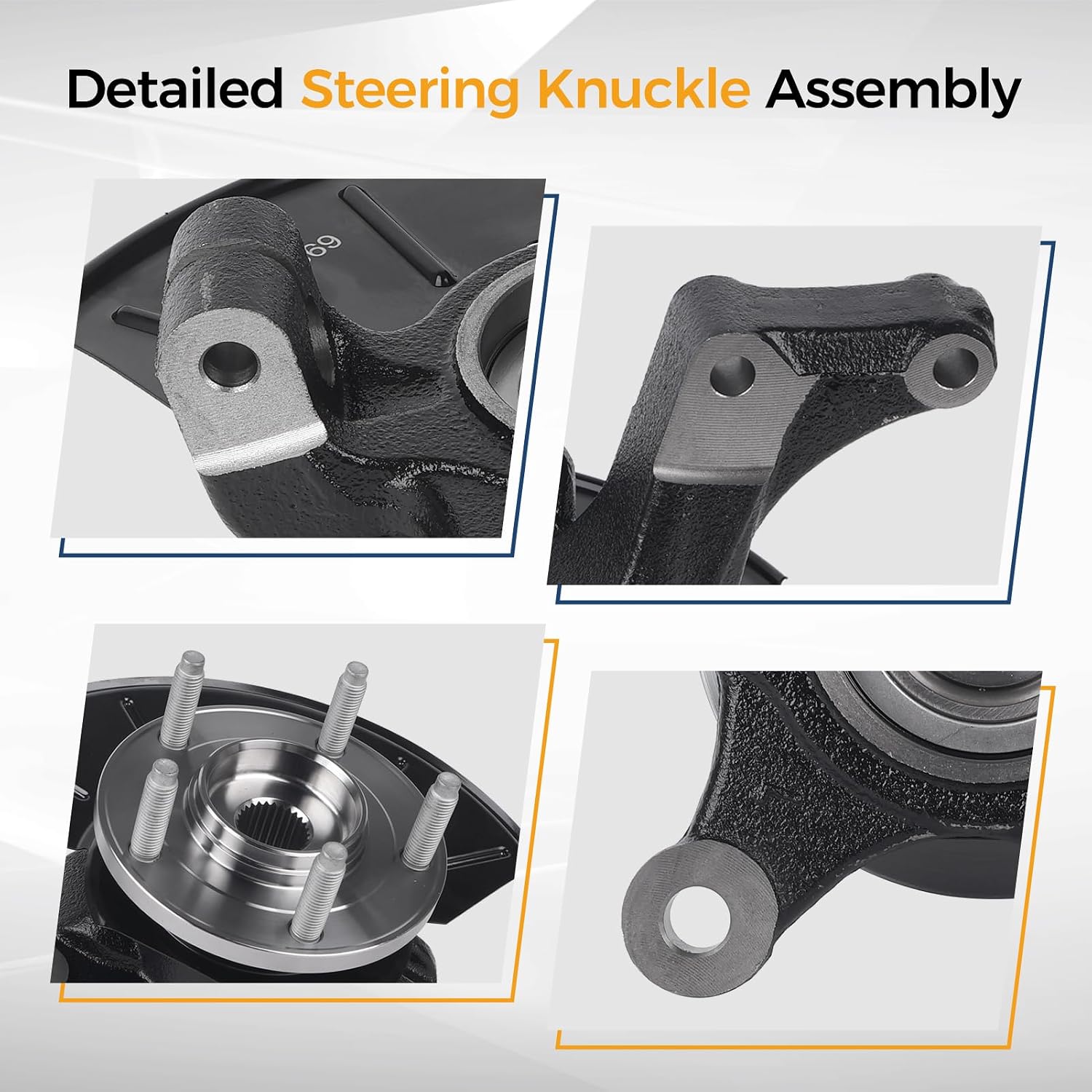 PAROD Front Left Steering Knuckle & Wheel Bearing Hub Assembly Fit for 2005-2012 Ford Escape, 2005-2011 Mazda Tribute, Mercury Mariner, Driver Side Replace for 698405