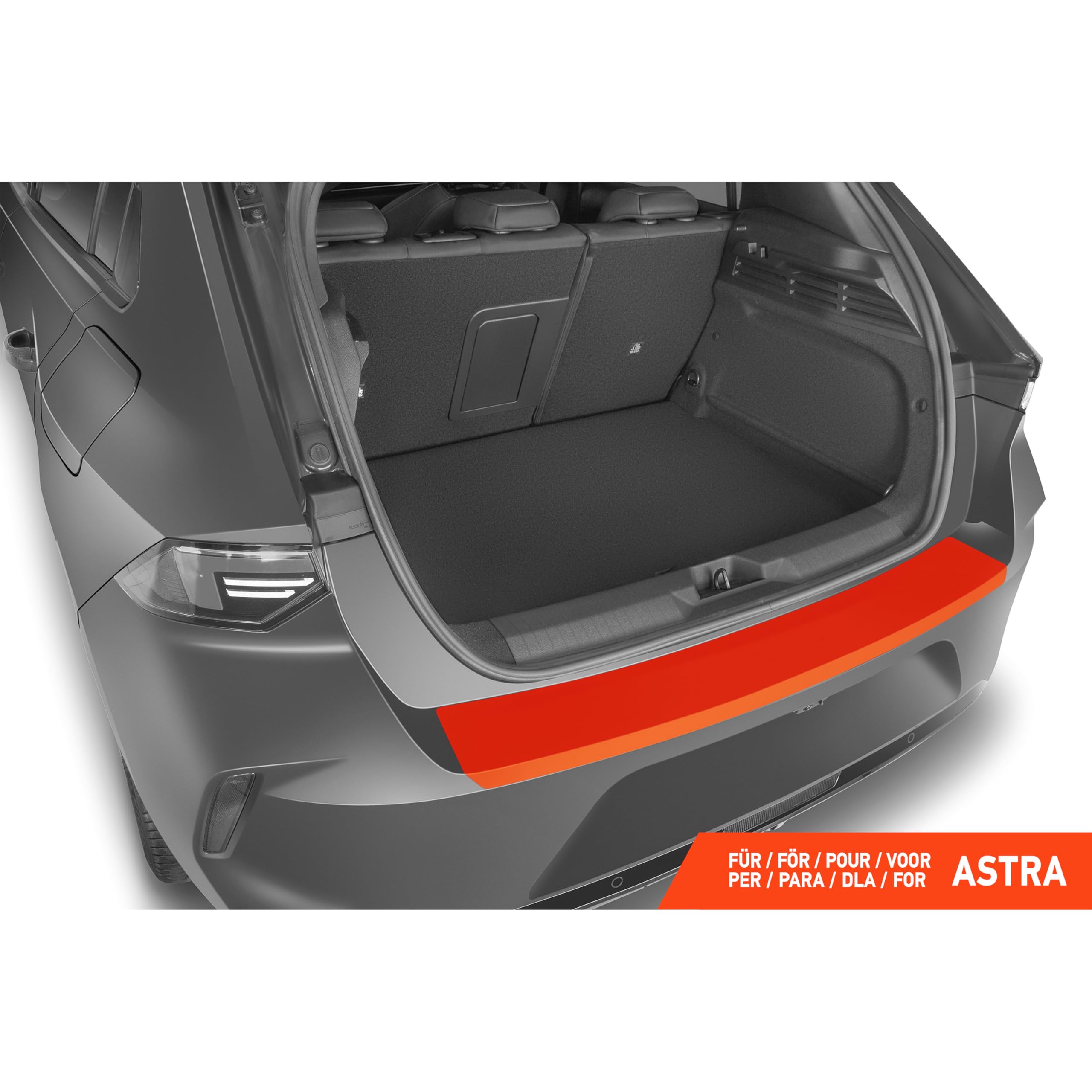 Luxshield folia ochronna na krawędź załadunkową kompatybilny z Opel Astra L I 2021-2026 - ochrona przed zarysowaniami, folia ochronna na lakier - przezroczysty błyszczący