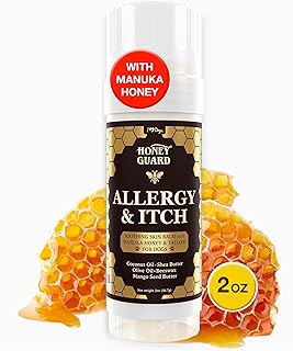 iHeartDogs Honey Guard Allergy & Itch Relief Dog Healing Balm for Paw, Nose & Skin - Hot Spot & Dry Skin Soother with Manuka Honey, Tallow, Shea Butter & Mango Seed Oil - 2oz