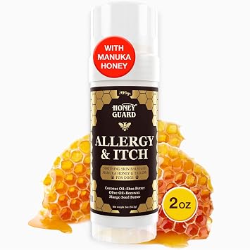 iHeartDogs Honey Guard Allergy & Itch Relief Dog Healing Balm for Paw, Nose & Skin - Hot Spot & Dry Skin Soother with Manuka Honey, Tallow, Shea Butter & Mango Seed Oil - 2oz