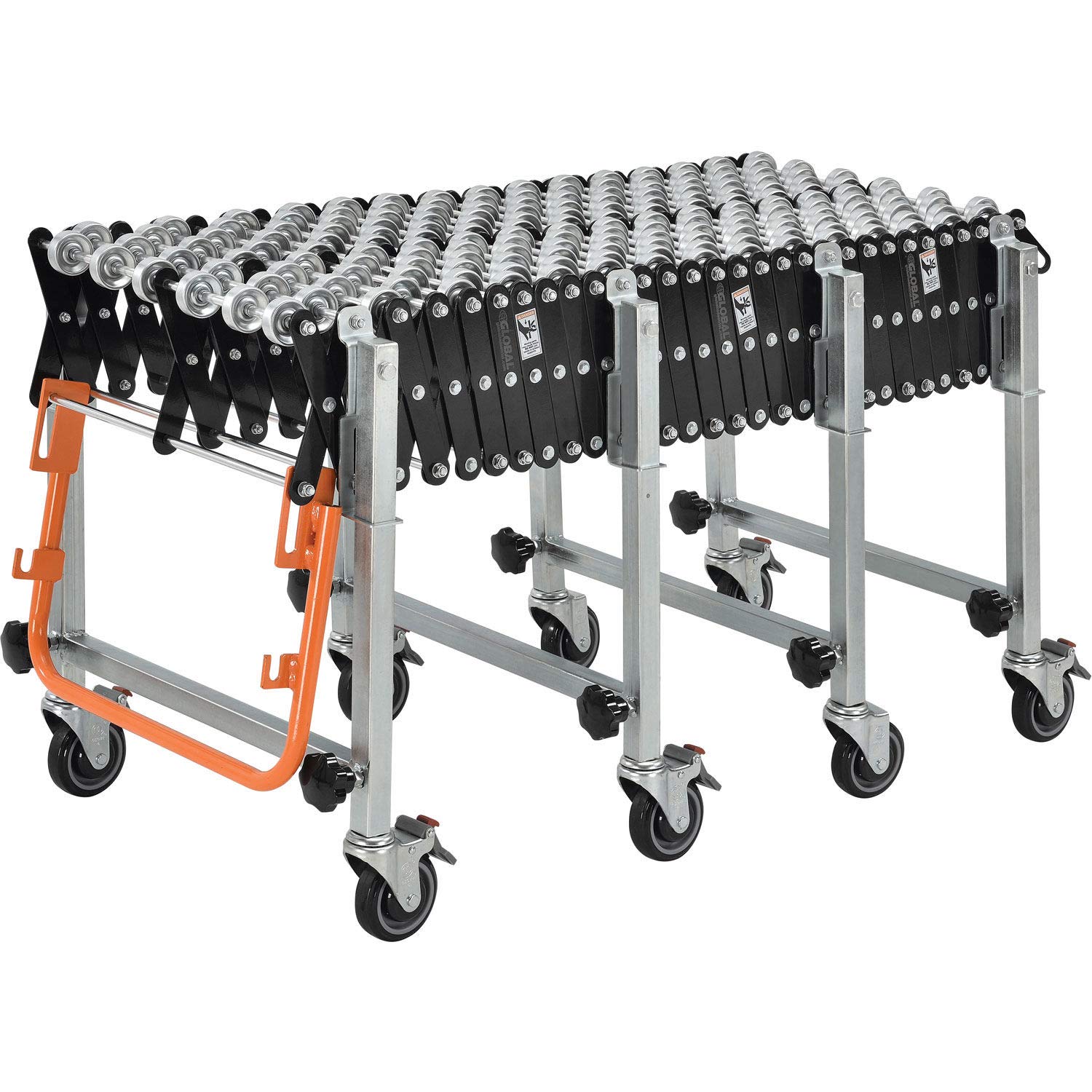 3'3" to 12'10" Portable Flexible & Expandable Conveyor - Steel Skate Wheels - 18"W: Industrial & Scientific