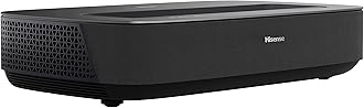 Hisense Laser Cinema PL1H 4K Projector, Ultra Short Throw, Adjustable for 80-120 inch Large Screen, Airplay, Dolby Vision&Atmos and MEMC, 2100 Lumens Brightness,X-Fusion™ technology