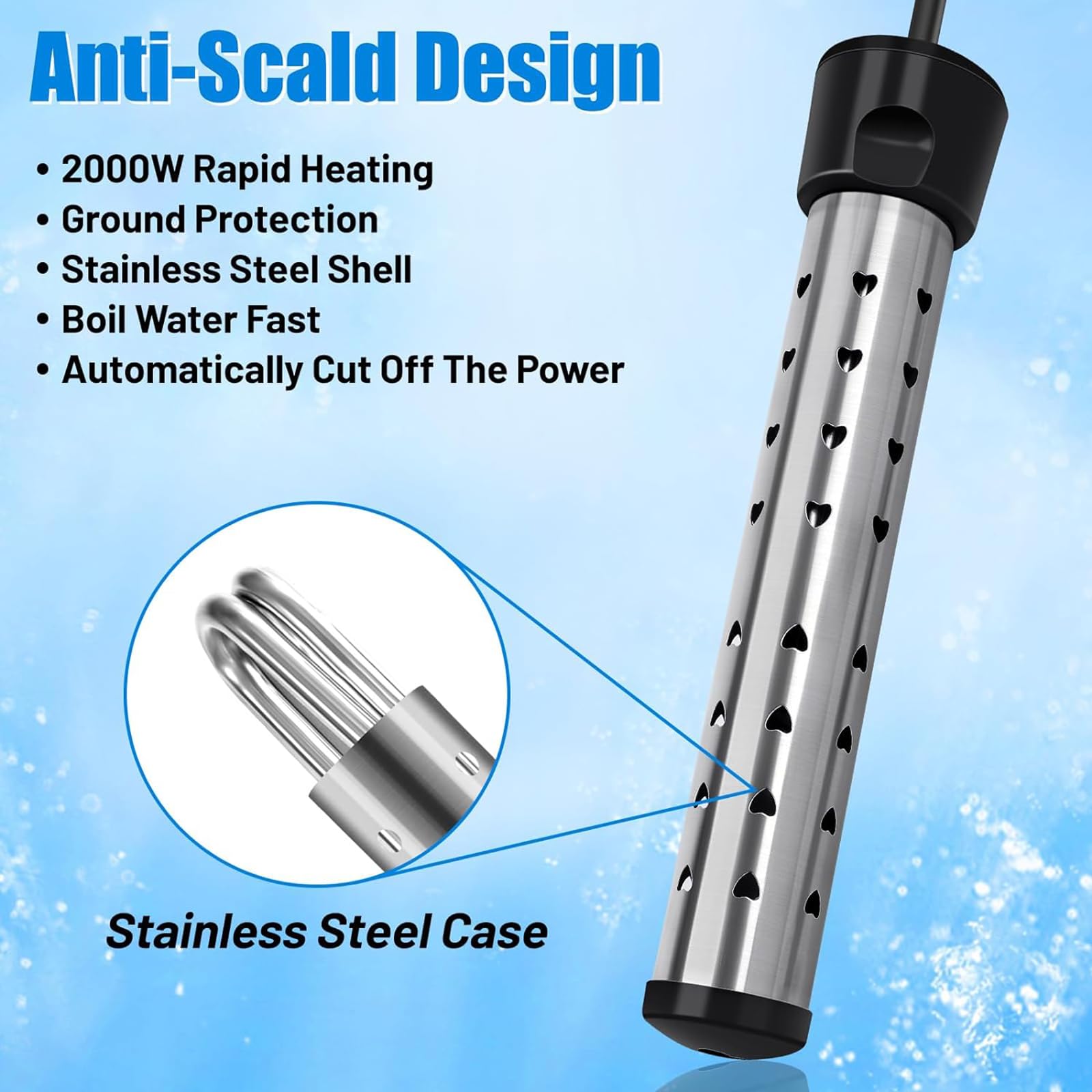 Immersion Water Heater Walmart 1500W Immersion Water Heater