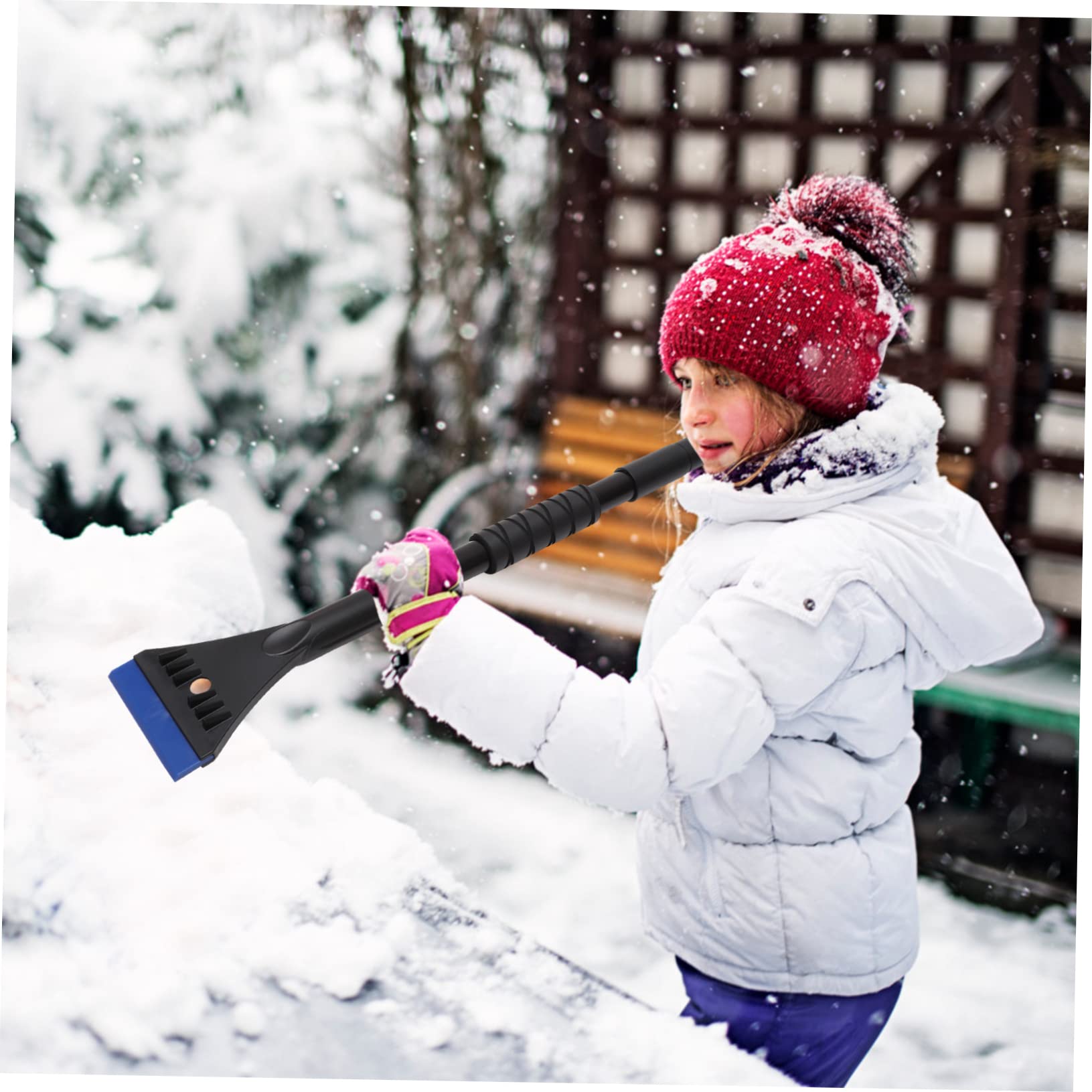 Grattoir à Neige pour Pare-Brise 1 Set en Alliage D’Aluminium