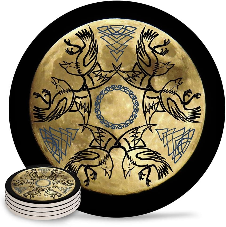 Round Coaster Coffee Table Mats Kitchen Accessories Absorbent Ceramic Coasters