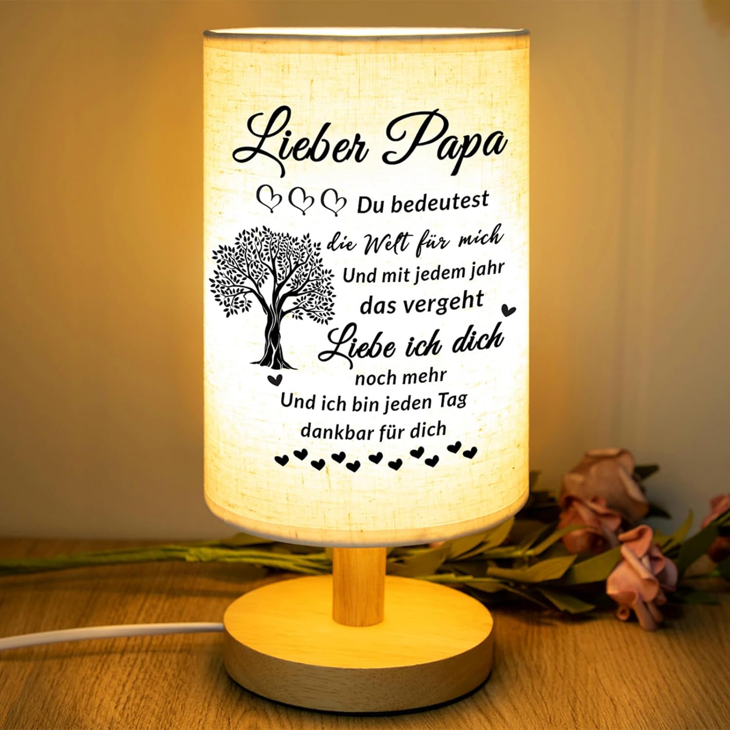 PRSTENLY Vatertagsgeschenke für Papa Geburtstagsgeschenke für Papa Tischlampe Geschenke für Papas Valentinstagsgeschenke Ruhestandsgeschenke für Männer Vattertag Geschenk Weihnacht