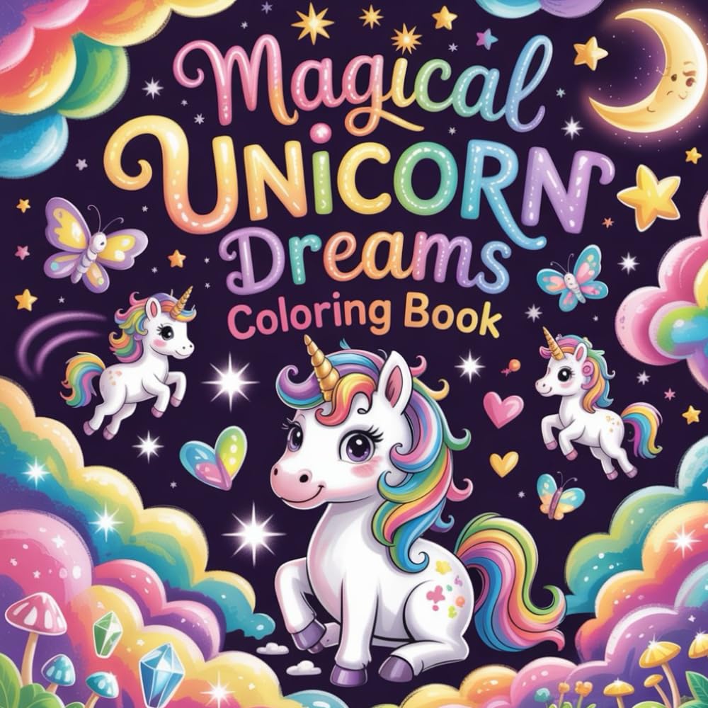 Magical Unicorn Dreams Coloring book: cute coloring book for kids, coloring book for adults, kawaii coloring book, Coloring Book for Adults and Kids, ... fantasy unicorn fun, simple unicorn coloring