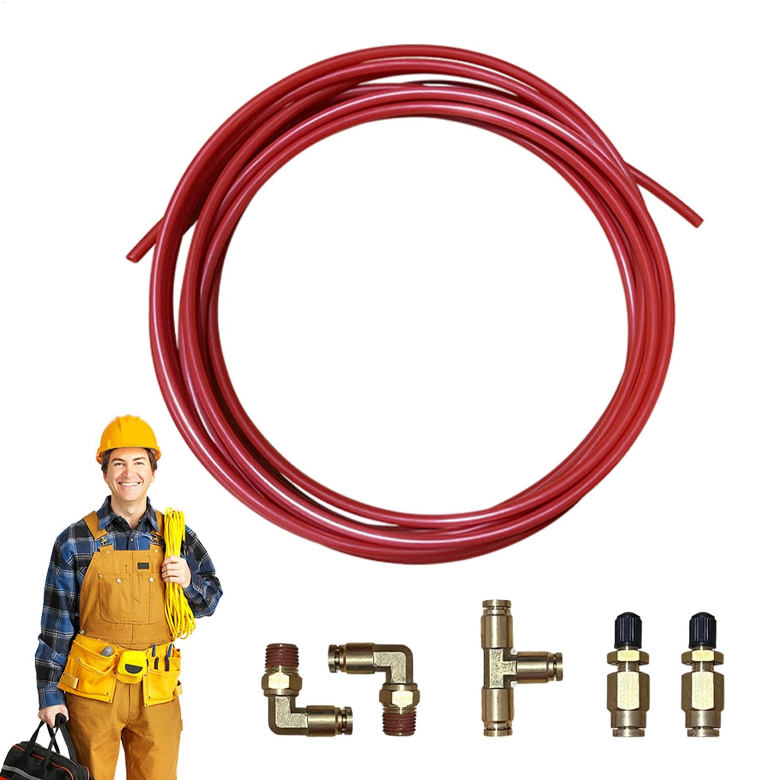 Kit de tube à air de 6,1 m et raccords 1/4 NPT pour l'atelier et l'entretien de voiture