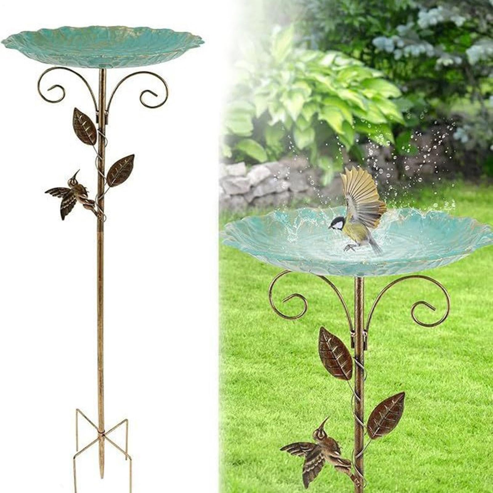 Generisch Vogeltränke Stehend Blumenform, Glas Gartenstecker Vogeltränke, Schmetterlingstränke , Bienentränke In Blütenform, Gartenfiguren & Gartenstatuen Gartendeko