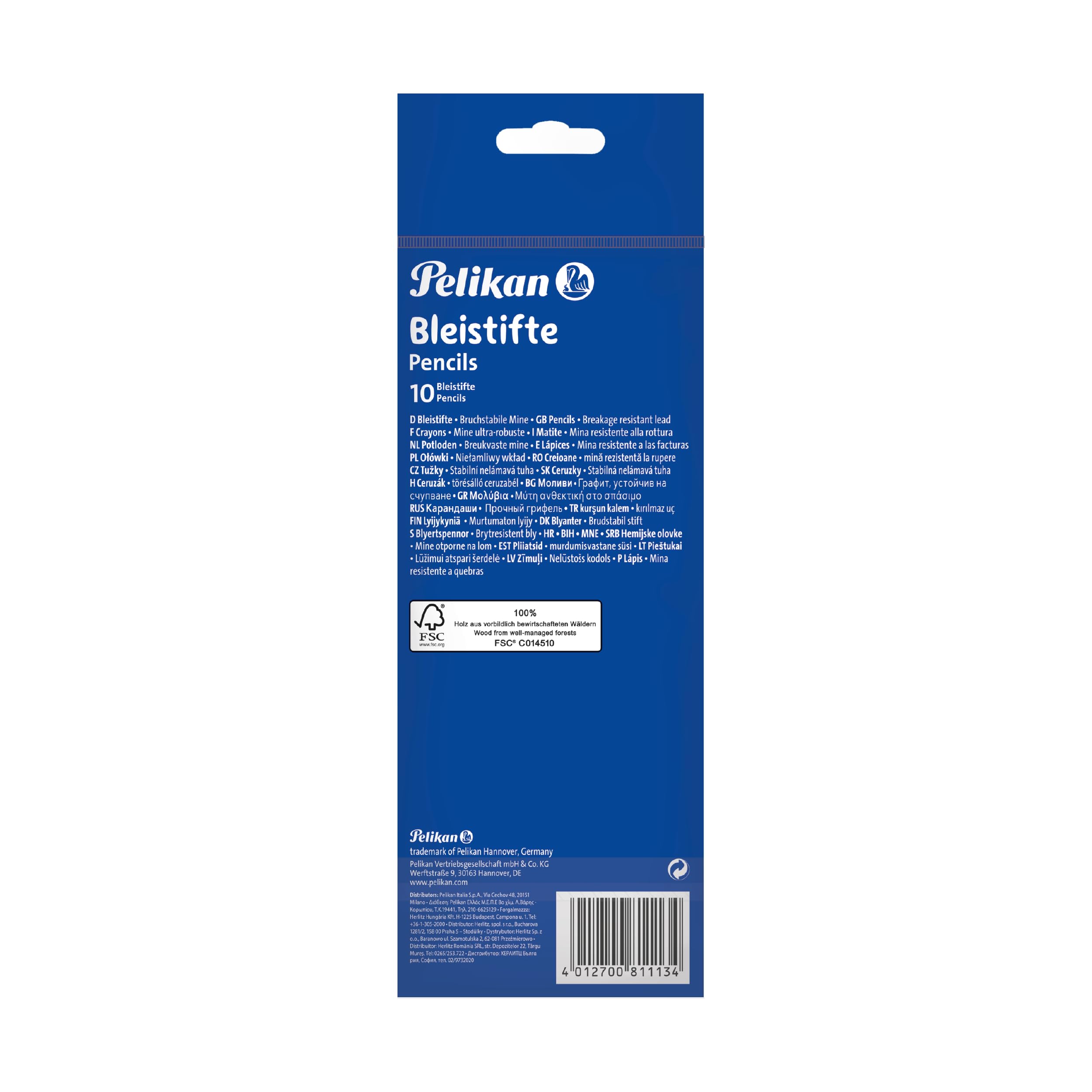 Pelikan - Lápiz (dureza HB) 10 unidades (Paquete de 6)