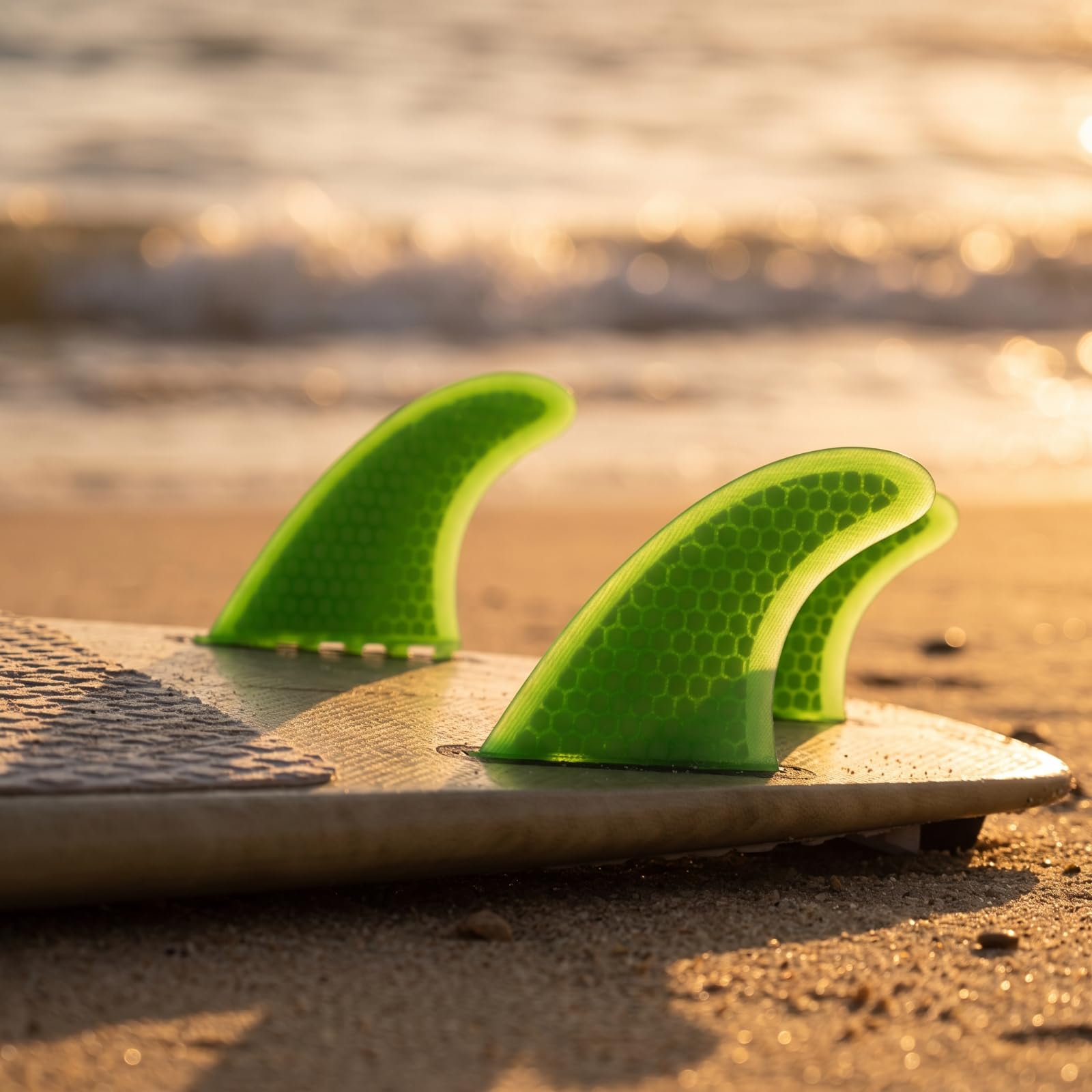 3 Pièces Aileron avec Base Single-Tab | Alvéolé, Texturé, pour Vagues